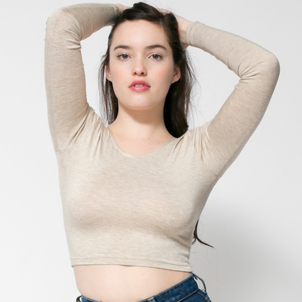 American Apparel Long-Sleeve Crop Top